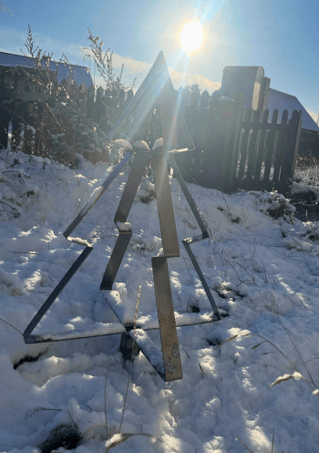 Juletræ i Cortenstål