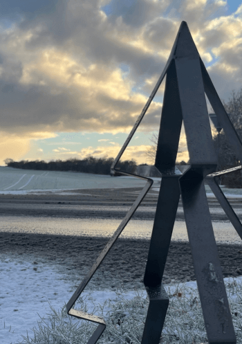 Juletræ i Cortenstål